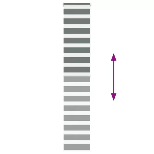 Zebrafüggönnyel sötét szürke szövetszélesség 40,9 cm poliészter