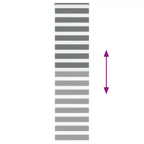 Zebrafüggönnyel sötét szürke szövetszélesség 60,9 cm poliészter