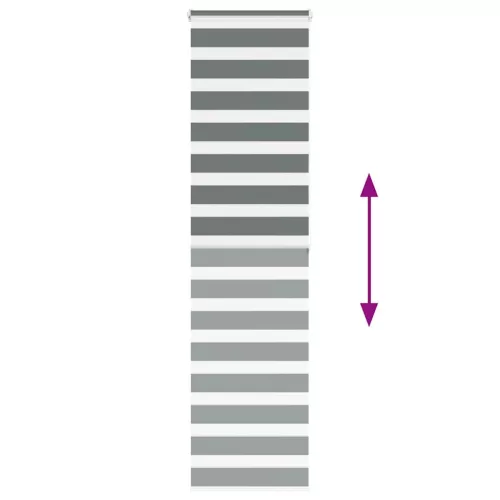 Zebrafüggönnyel sötét szürke szövetszélesség 65,9 cm poliészter