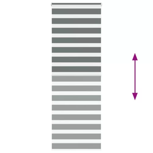 Zebrafüggönnyel sötét szürke szövetszélesség 75,9 cm poliészter