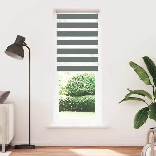 Zebrafüggönnyel sötét szürke szövetszélesség 80,9 cm poliészter