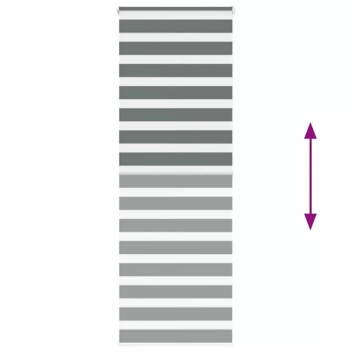 Zebrafüggönnyel sötét szürke szövetszélesség 80,9 cm poliészter