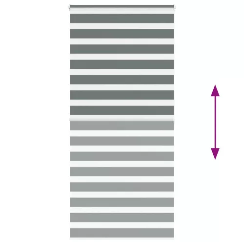 Zebrafüggönnyel sötét szürke szövetszélesség 95,9 cm poliészter