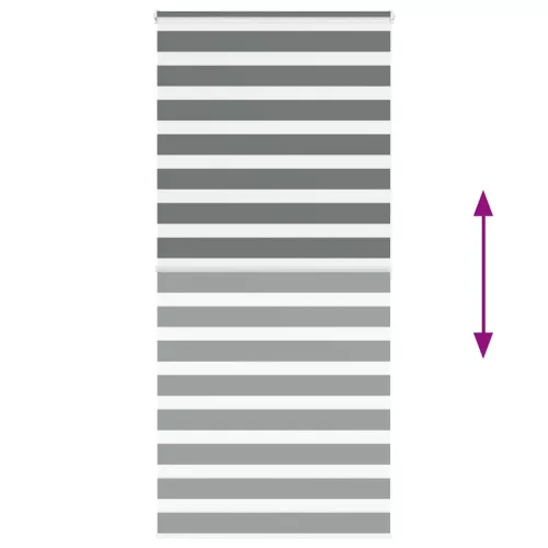 Zebrafüggönnyel sötét szürke szövetszélesség 105,9cm poliészter