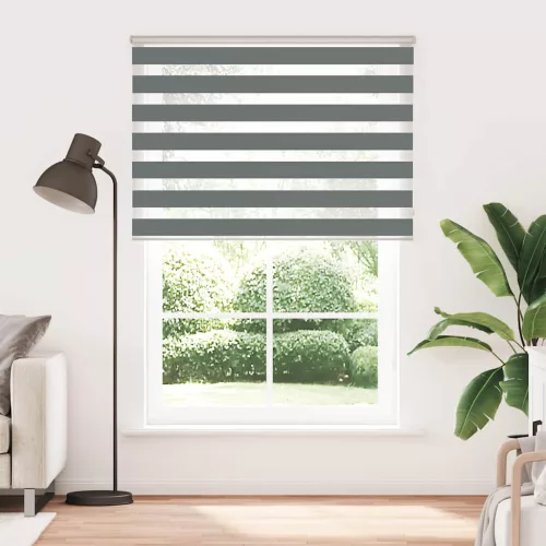 Zebrafüggönnyel sötét szürke szövetszélesség 155,9cm poliészter