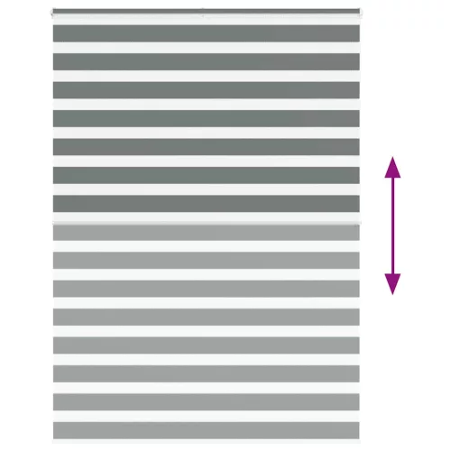 Zebrafüggönnyel sötét szürke szövetszélesség 155,9cm poliészter