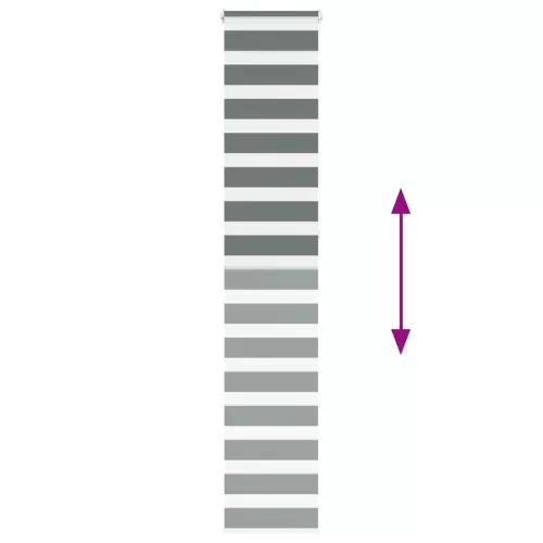 Zebrafüggönnyel sötét szürke szövetszélesség 35,9 cm poliészter