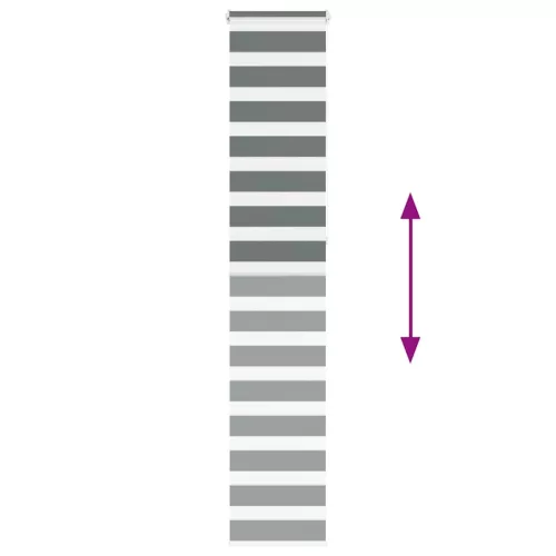Zebrafüggönnyel sötét szürke szövetszélesség 45,9 cm poliészter