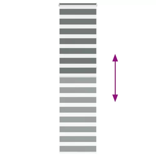 Zebrafüggönnyel sötét szürke szövetszélesség 55,9 cm poliészter