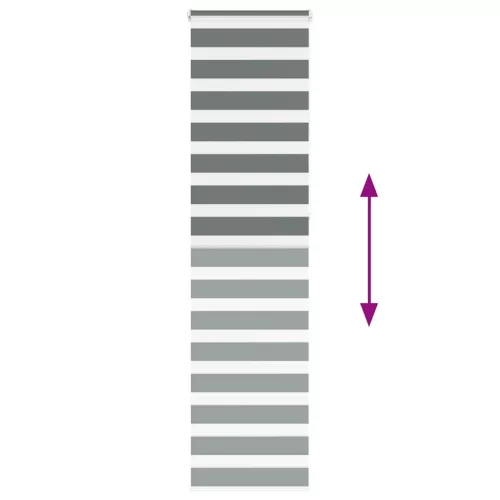 Zebrafüggönnyel sötét szürke szövetszélesség 60,9 cm poliészter