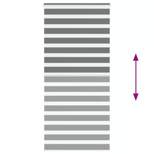 Zebrafüggönnyel sötét szürke szövetszélesség 95,9 cm poliészter