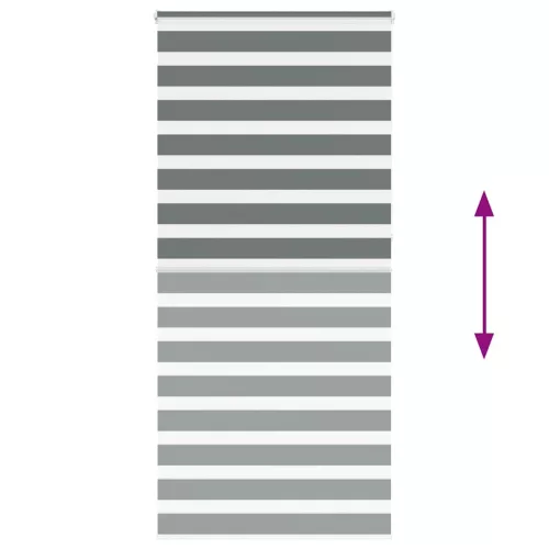 Zebrafüggönnyel sötét szürke szövetszélesség 100,9cm poliészter