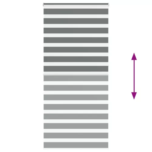 Zebrafüggönnyel sötét szürke szövetszélesség 110,9cm poliészter