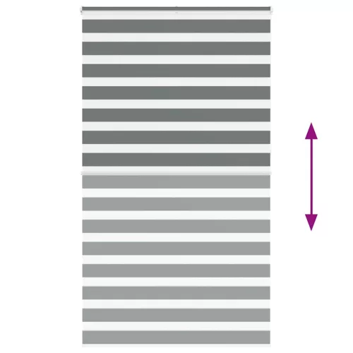 Zebrafüggönnyel sötét szürke szövetszélesség 125,9cm poliészter