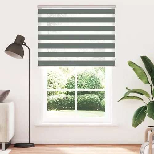 Zebrafüggönnyel sötét szürke szövetszélesség 140,9cm poliészter