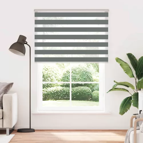 Zebrafüggönnyel sötét szürke szövetszélesség 150,9cm poliészter