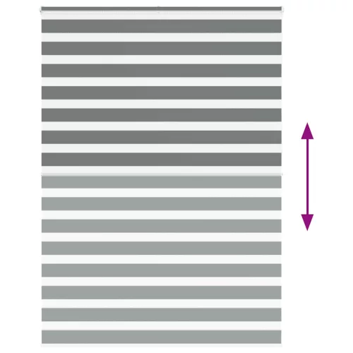 Zebrafüggönnyel sötét szürke szövetszélesség 160,9cm poliészter