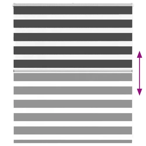 Zebrafüggönnyel fekete szövetszélesség 115,9 cm poliészter