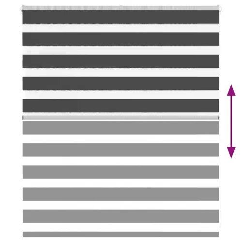 Zebrafüggönnyel fekete szövetszélesség 120,9 cm poliészter