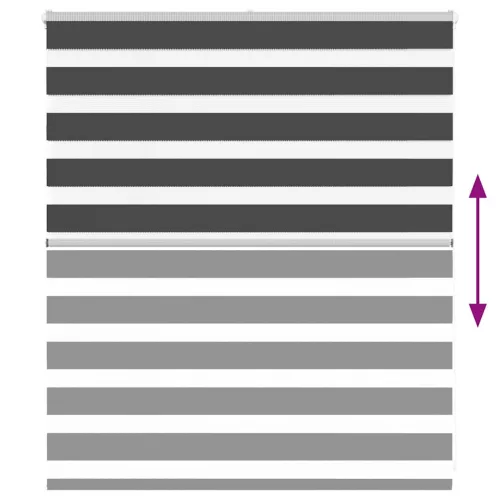 Zebrafüggönnyel fekete szövetszélesség 130,9 cm poliészter