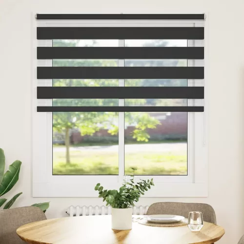 Zebrafüggönnyel fekete szövetszélesség 120,9 cm poliészter
