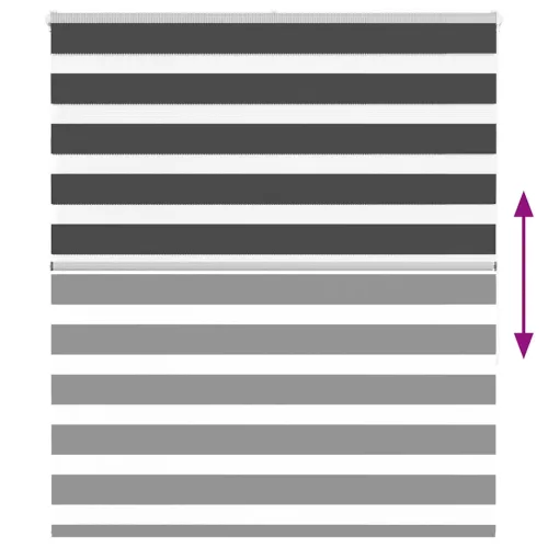 Zebrafüggönnyel fekete szövetszélesség 120,9 cm poliészter
