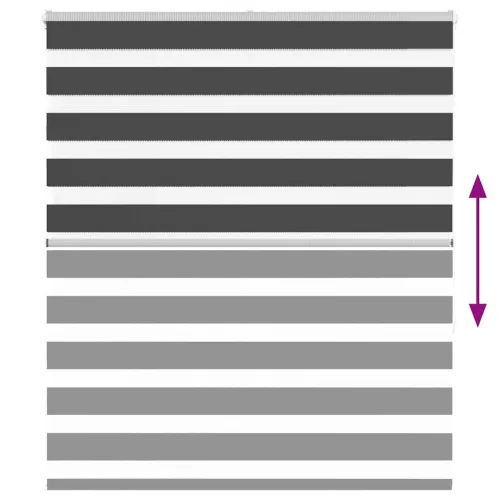 Zebrafüggönnyel fekete szövetszélesség 130,9 cm poliészter