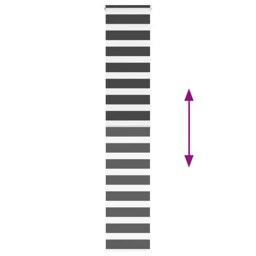 Zebrafüggönnyel fekete szövetszélesség 45,9 cm poliészter