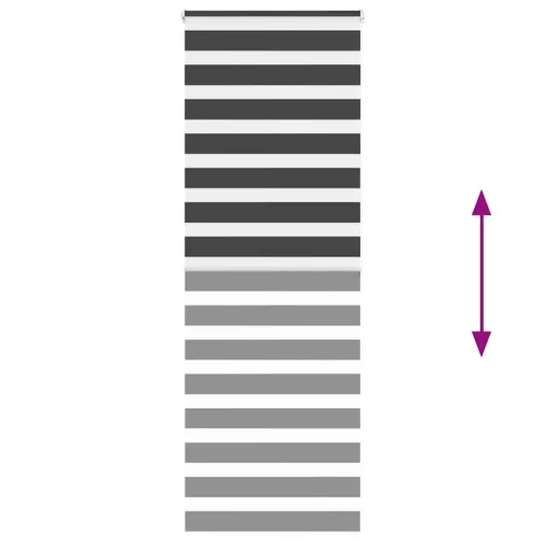 Zebrafüggönnyel fekete szövetszélesség 75,9 cm poliészter