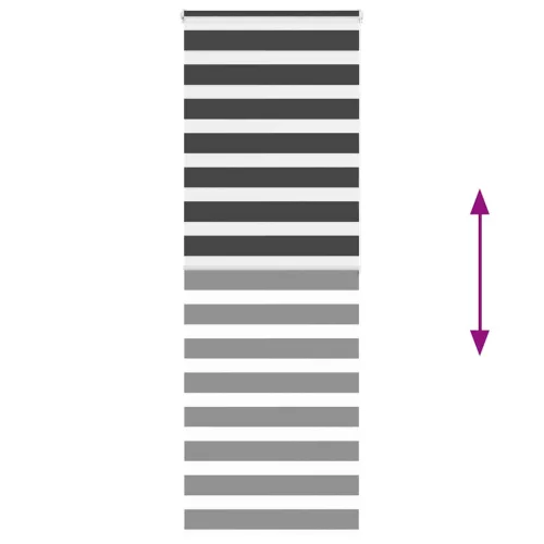 Zebrafüggönnyel fekete szövetszélesség 85,9 cm poliészter