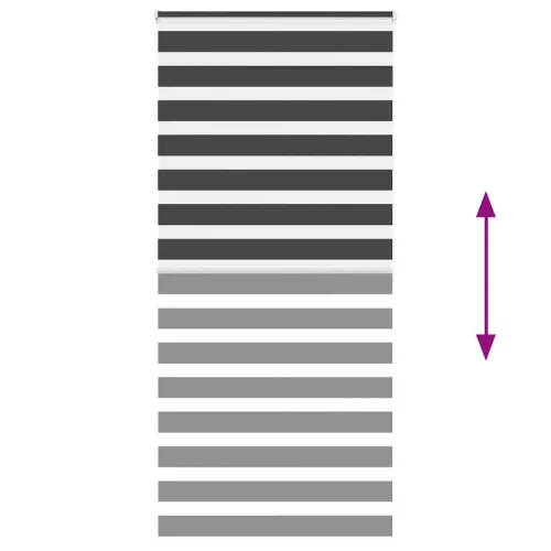 Zebrafüggönnyel fekete szövetszélesség 90,9 cm poliészter