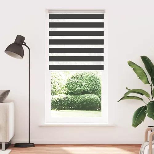 Zebrafüggönnyel fekete szövetszélesség 110,9 cm poliészter