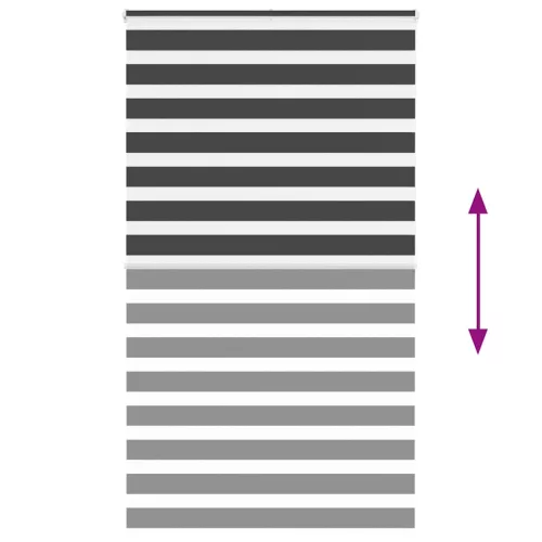 Zebrafüggönnyel fekete szövetszélesség 115,9 cm poliészter