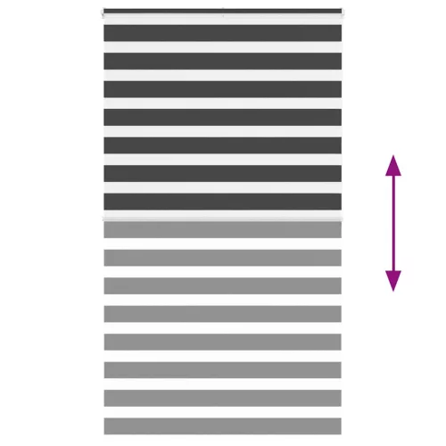 Zebrafüggönnyel fekete szövetszélesség 125,9 cm poliészter