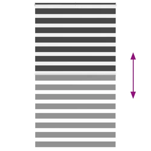 Zebrafüggönnyel fekete szövetszélesség 130,9 cm poliészter
