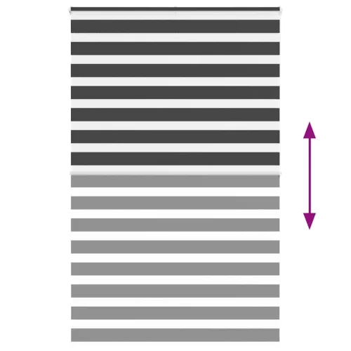 Zebrafüggönnyel fekete szövetszélesség 135,9 cm poliészter
