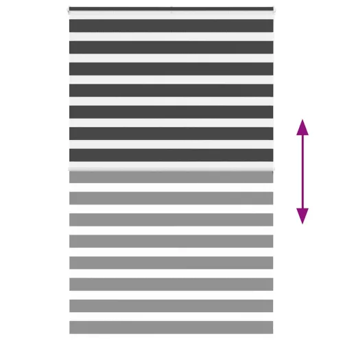 Zebrafüggönnyel fekete szövetszélesség 140,9 cm poliészter