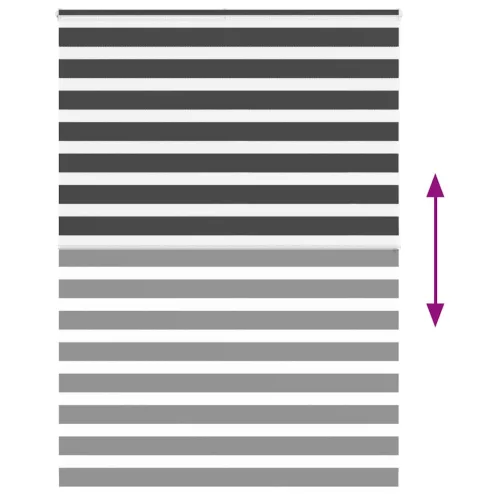 Zebrafüggönnyel fekete szövetszélesség 155,9 cm poliészter