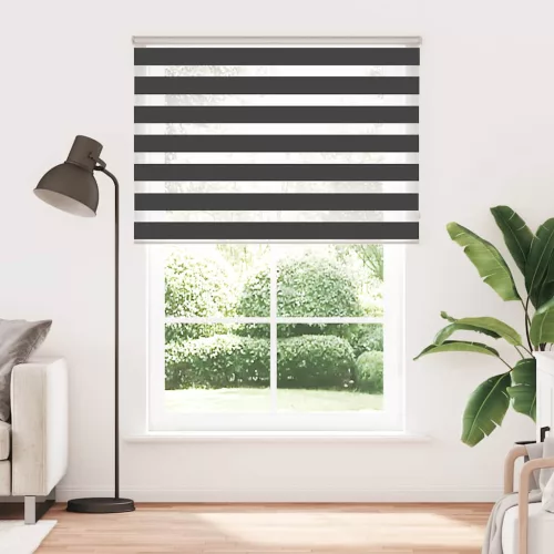 Zebrafüggönnyel fekete szövetszélesség 160,9 cm poliészter