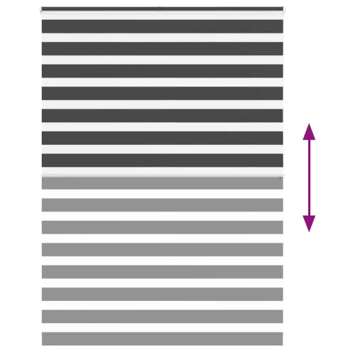 Zebrafüggönnyel fekete szövetszélesség 160,9 cm poliészter