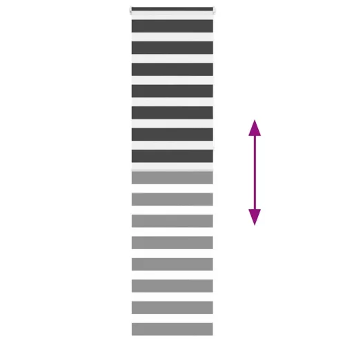 Zebrafüggönnyel fekete szövetszélesség 55,9 cm poliészter
