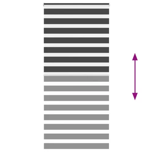 Zebrafüggönnyel fekete szövetszélesség 110,9 cm poliészter