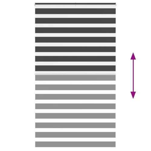 Zebrafüggönnyel fekete szövetszélesség 115,9 cm poliészter