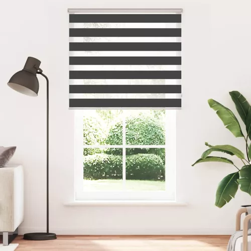 Zebrafüggönnyel fekete szövetszélesség 120,9 cm poliészter