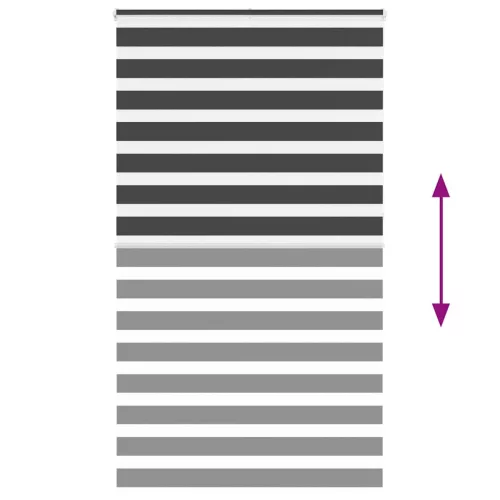 Zebrafüggönnyel fekete szövetszélesség 120,9 cm poliészter