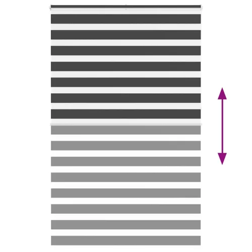 Zebrafüggönnyel fekete szövetszélesség 135,9 cm poliészter