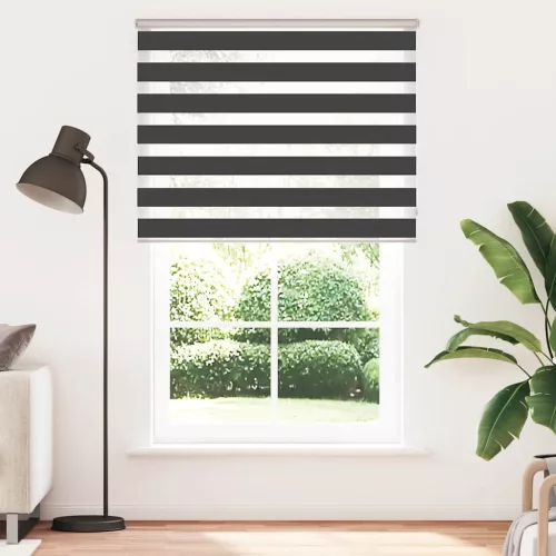 Zebrafüggönnyel fekete szövetszélesség 140,9 cm poliészter