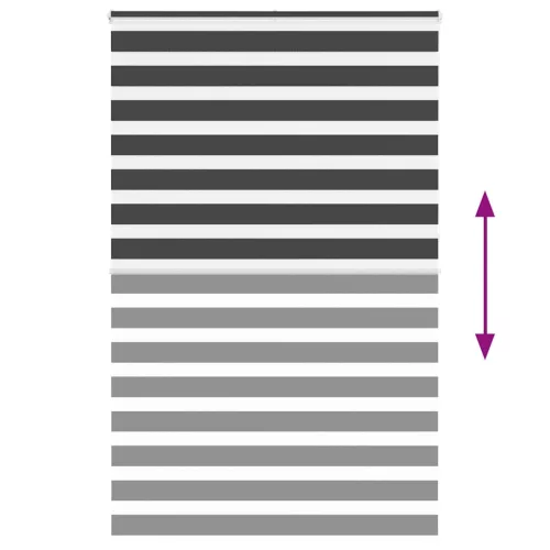 Zebrafüggönnyel fekete szövetszélesség 140,9 cm poliészter