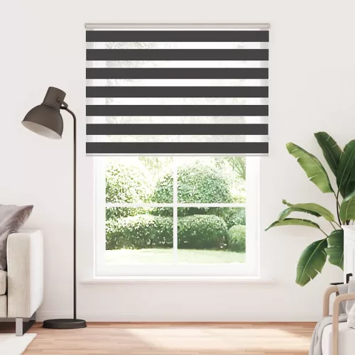 Zebrafüggönnyel fekete szövetszélesség 155,9 cm poliészter