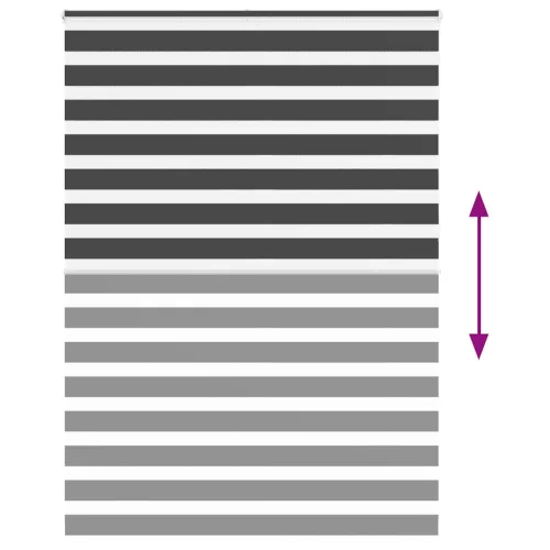 Zebrafüggönnyel fekete szövetszélesség 155,9 cm poliészter